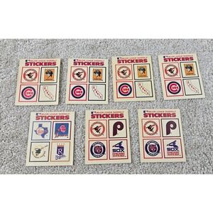 Post Cereal 1984 Baseball‎ Bonanza Game Stickers Lot of 7 Vintage